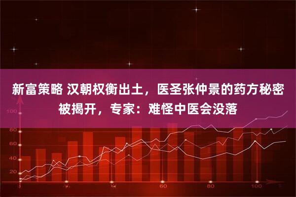 新富策略 汉朝权衡出土，医圣张仲景的药方秘密被揭开，专家：难怪中医会没落